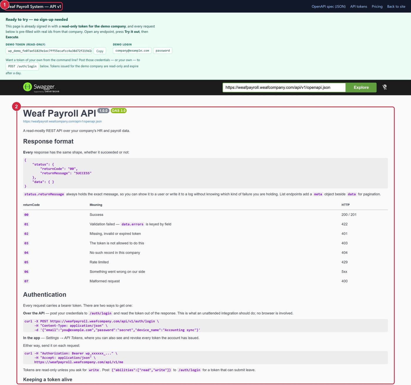 The developer documentation